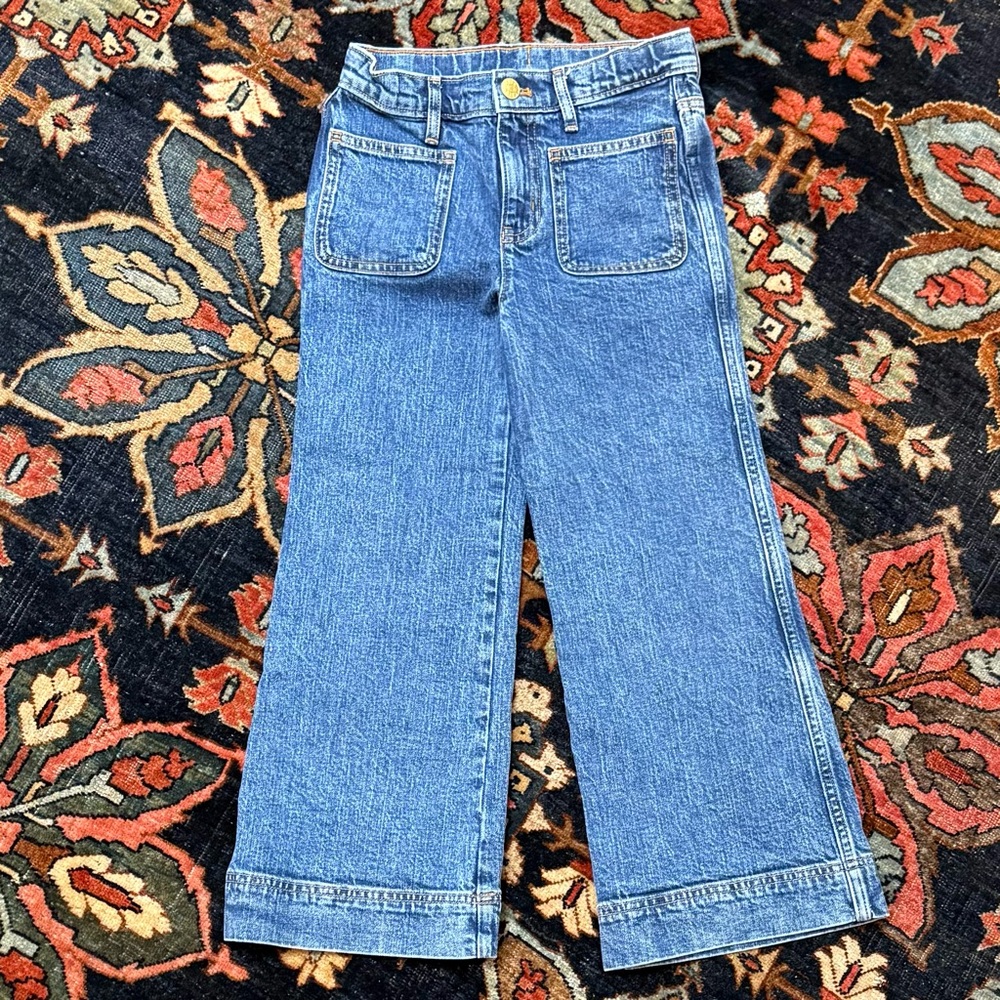 J.Crew Girls' Sailor stretch denim trouser NWT